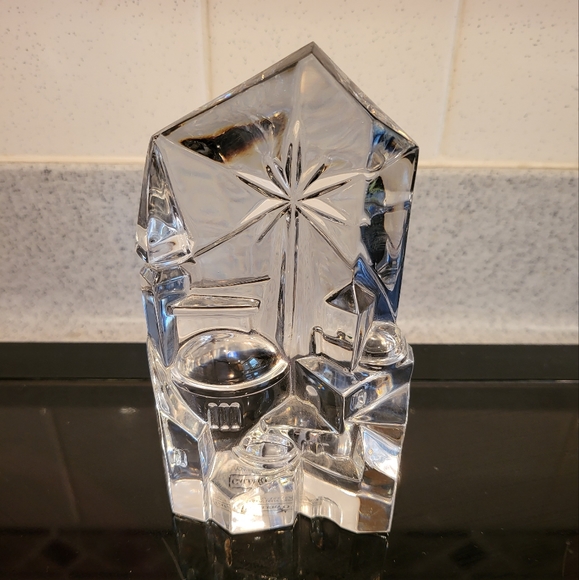 Vintage 1984 24% Full Lead Crystal "Star of Bethlehem" Paperweight Figurine - Picture 1 of 10
